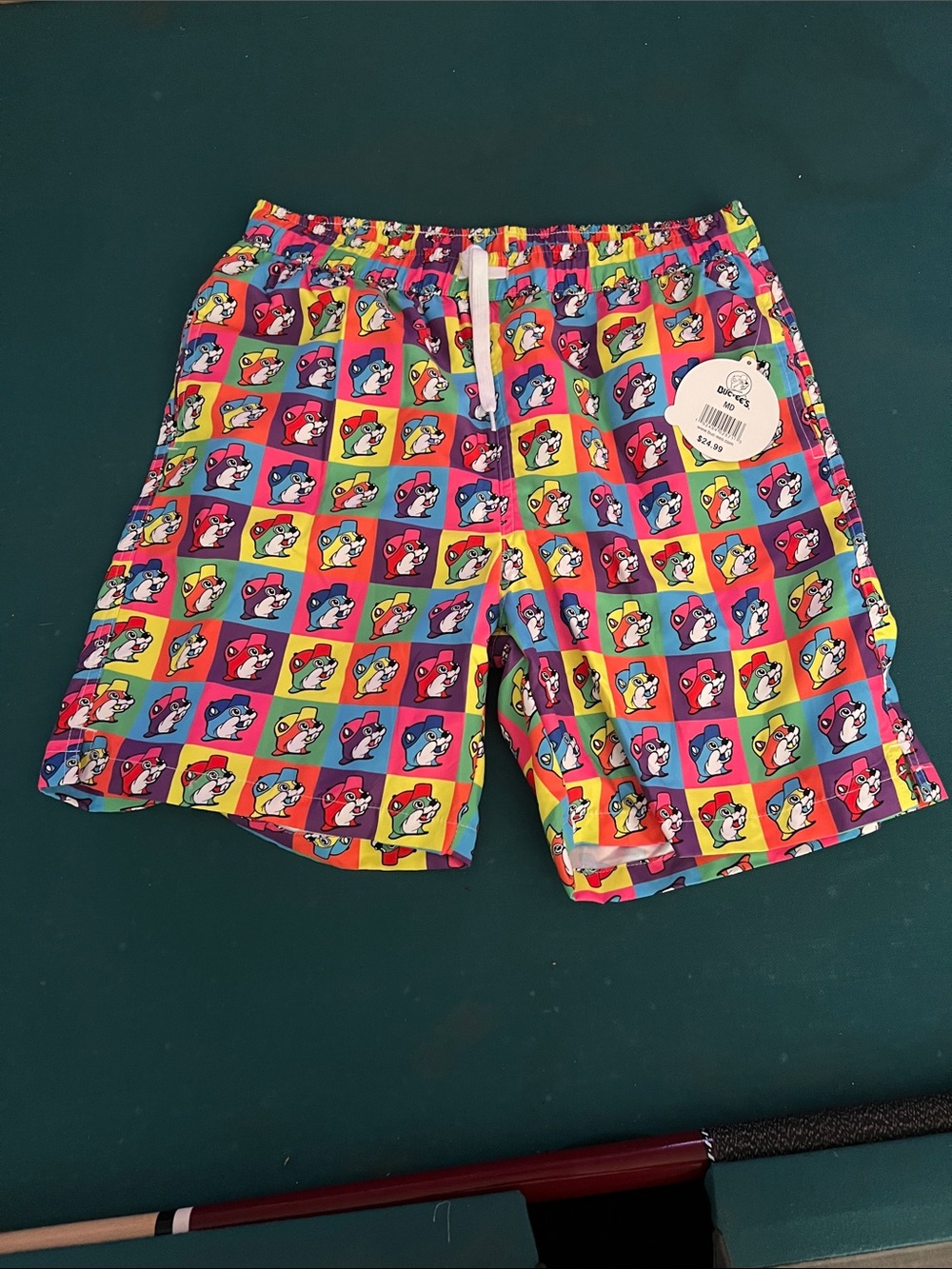 Men's Multi-Color Pop Art Swim Trunks - Drawstring Waist